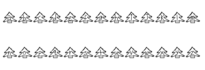 YBChristmasAlphabet Font LOWERCASE