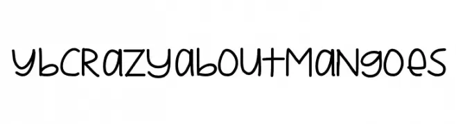 YBCrazyAboutMangoes  Frei Schriftart Herunterladen