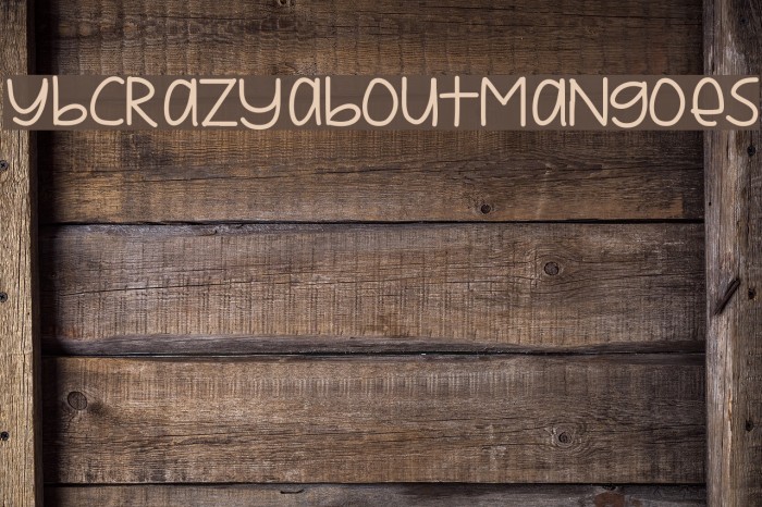 YBCrazyAboutMangoes Font examples