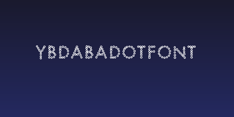 YBDabaDotFont Social Header