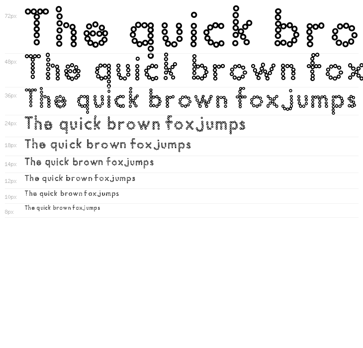 YBDabaDotFont Waterfall