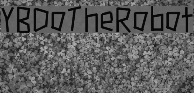 YBDoTheRobot Font examples