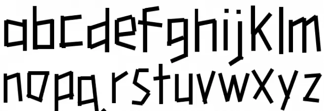 YBDoTheRobot Schriftart Kleinbuchstaben