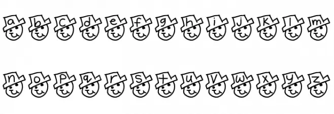 YBFreezinSeason Schriftart Kleinbuchstaben