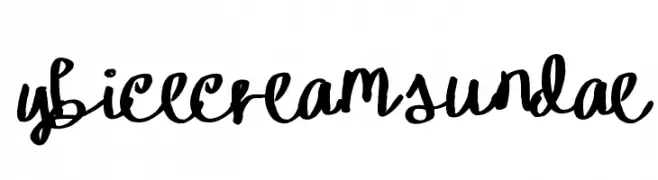 YBIceCreamSundae  フリーフォントのダウンロード