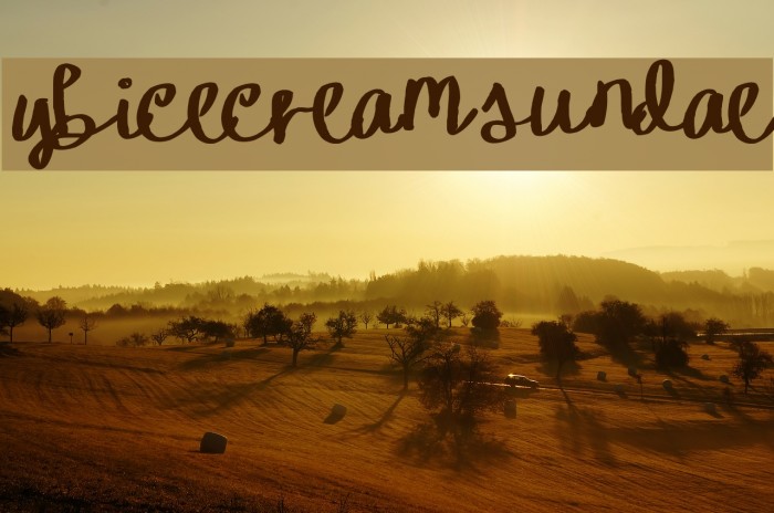 YBIceCreamSundae Font examples
