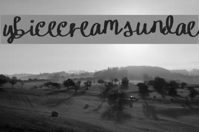 YBIceCreamSundae Шрифта examples