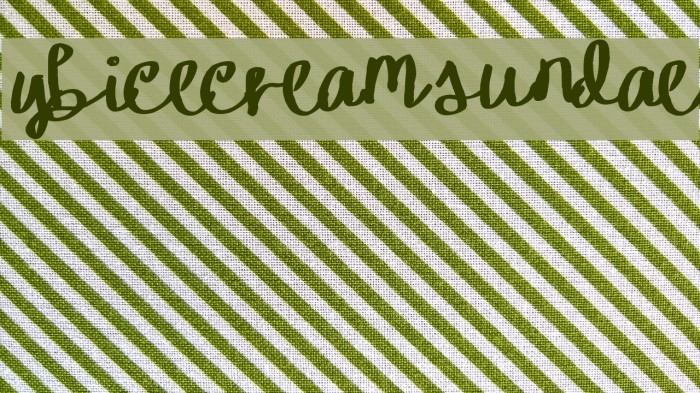 YBIceCreamSundae Font examples