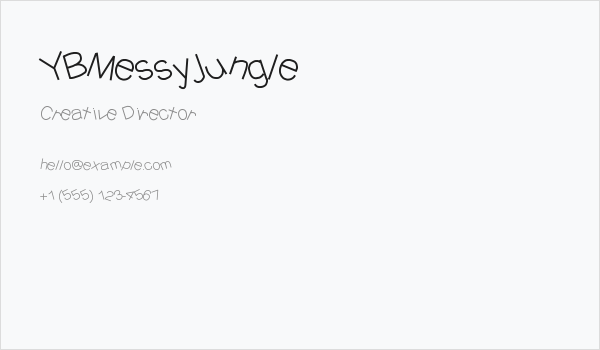 YBMessyJungle Business Card