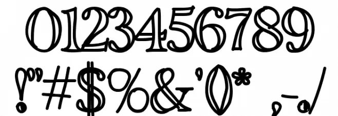 YBMoonDance Font OTHER CHARS