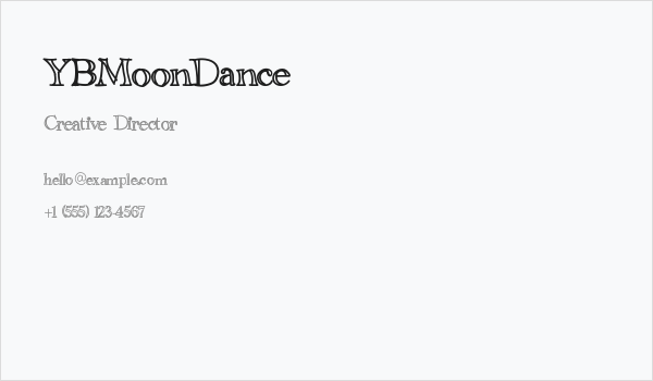 YBMoonDance Business Card