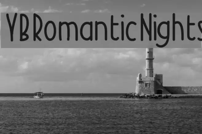 YBRomanticNights Font examples