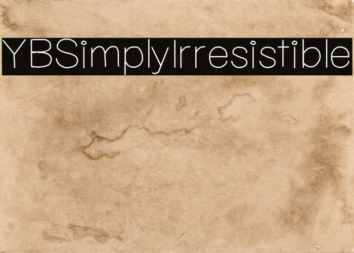 YBSimplyIrresistible Font examples