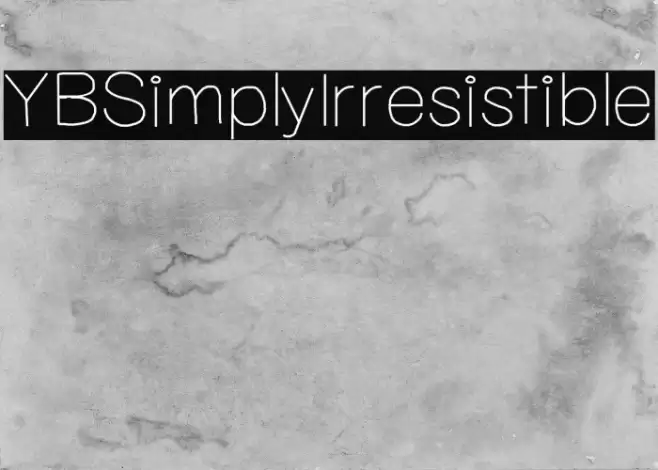YBSimplyIrresistible फ़ॉन्ट examples