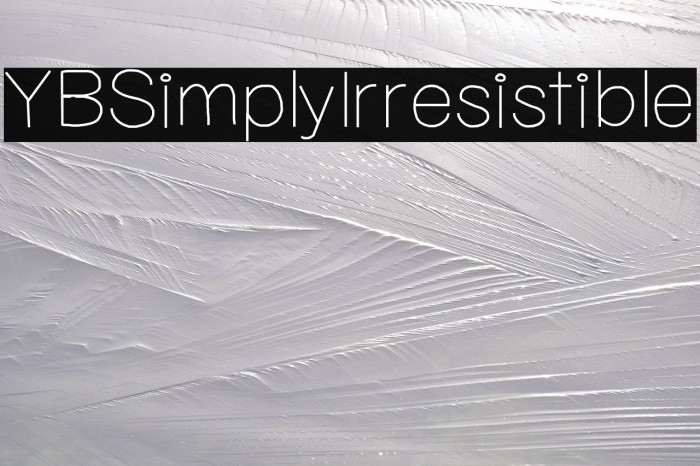 YBSimplyIrresistible Font examples