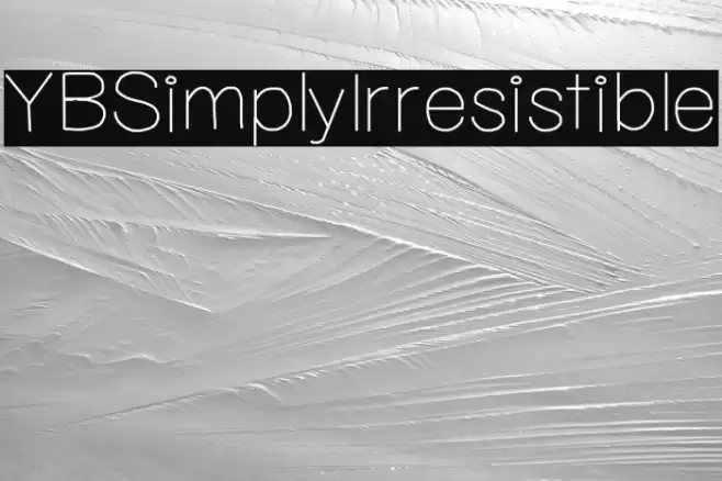 YBSimplyIrresistible फ़ॉन्ट examples