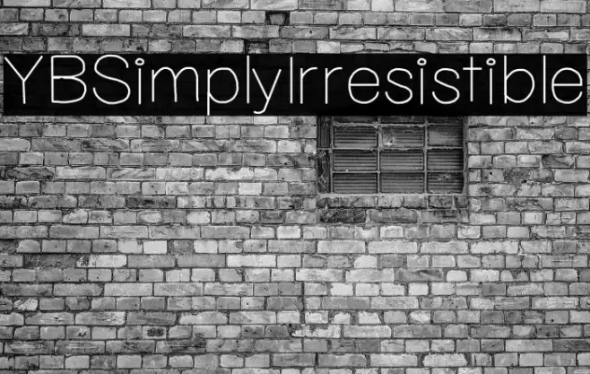 YBSimplyIrresistible फ़ॉन्ट examples