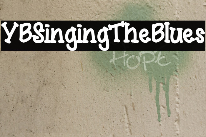 YBSingingTheBlues Font examples