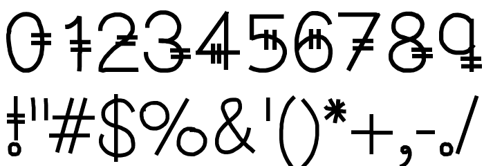 YBSoCrabby Font OTHER CHARS