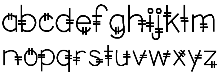 YBSoCrabby Font LOWERCASE