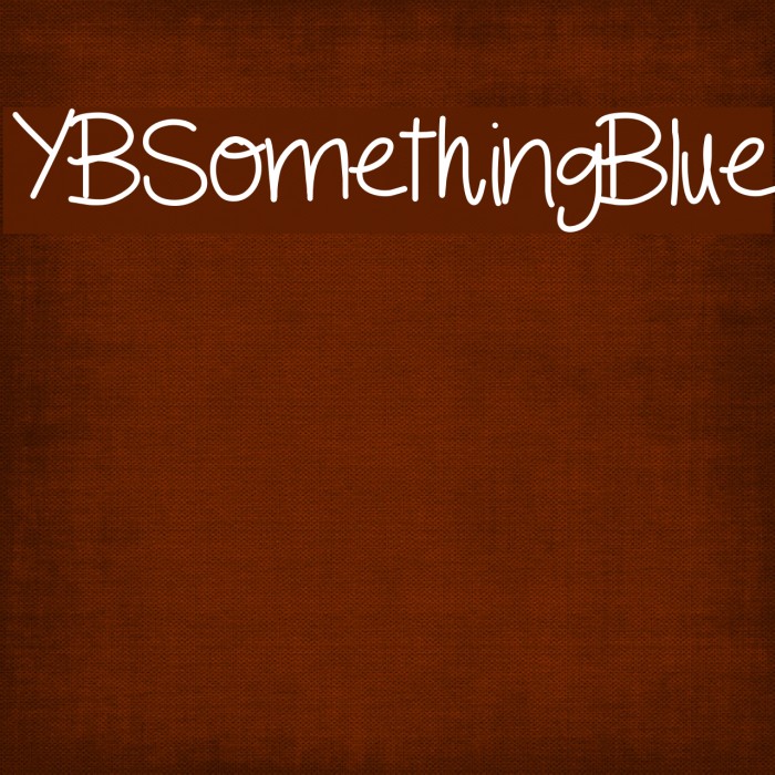 YBSomethingBlue Font examples