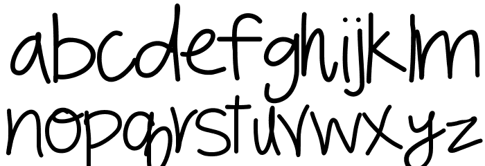 YBSomethingBlue Font LOWERCASE