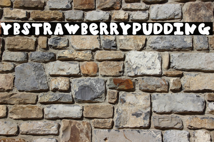 YBStrawberryPudding Schriftart examples