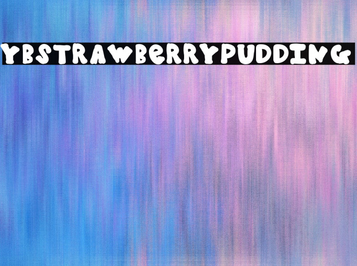 YBStrawberryPudding Schriftart examples