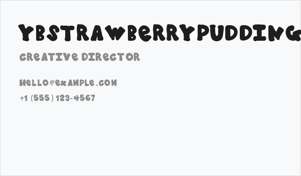 YBStrawberryPudding Business Card