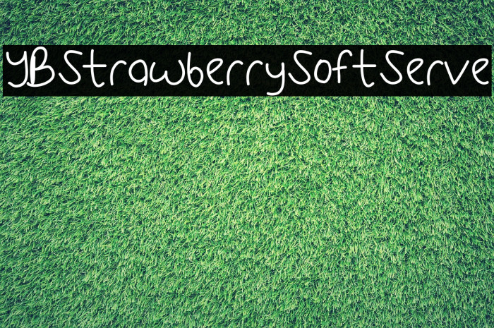 YBStrawberrySoftServe Font examples
