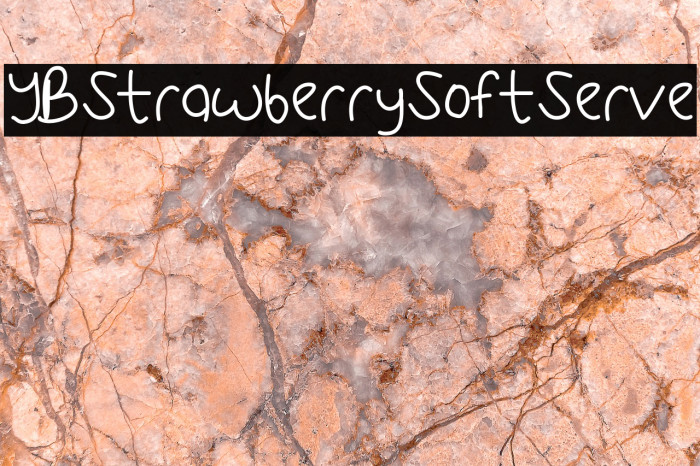 YBStrawberrySoftServe Font examples