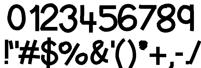 YBSunnyDaze Font OTHER CHARS