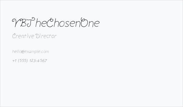 YBTheChosenOne Business Card