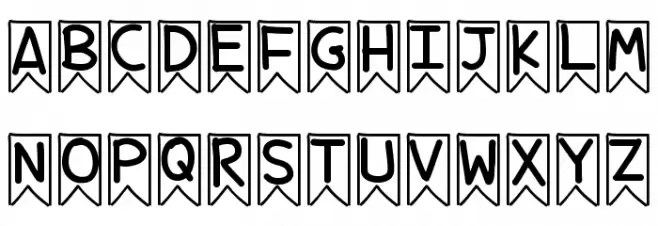 YBWhimsicalBanners Polices MAJUSCULES