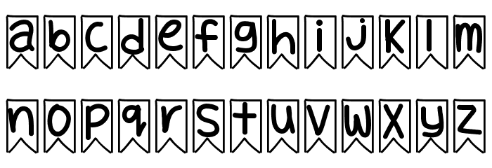 YBWhimsicalBanners Font LOWERCASE