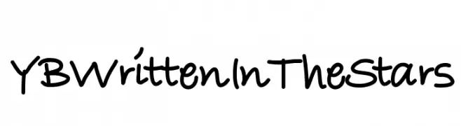 YBWrittenInTheStars  नि: शुल्क फ़ॉन्ट्स डाउनलोड