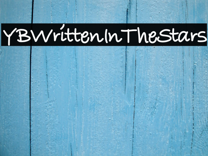 YBWrittenInTheStars Font examples