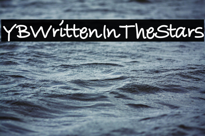YBWrittenInTheStars Font examples