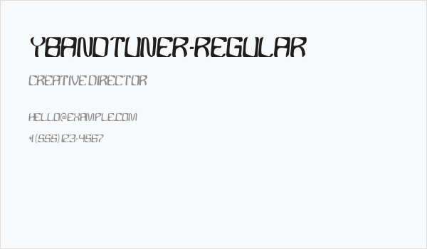 YBandTuner-Regular Business Card