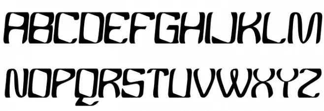 YBandTuner-Regular Font LOWERCASE