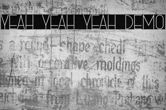 YEAH YEAH YEAH DEMO Font examples