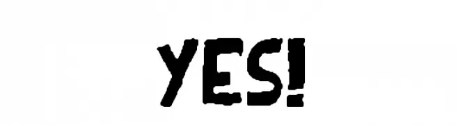 YES!  Frei Schriftart Herunterladen