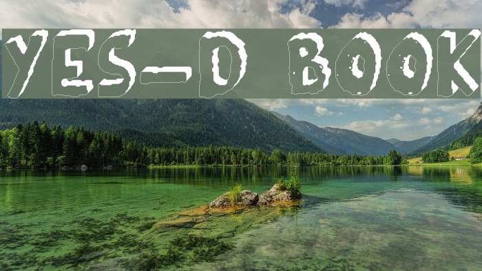 YES_3D Book Font examples