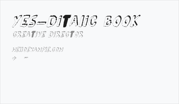 YES_3Ditalic Book Business Card