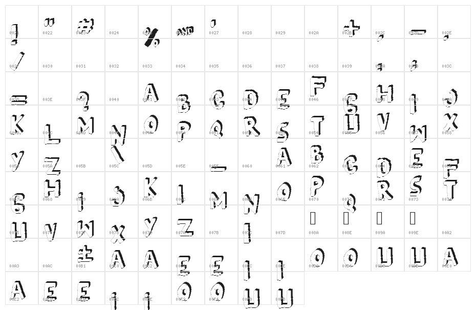 YES_3Dshaken Book Character Map