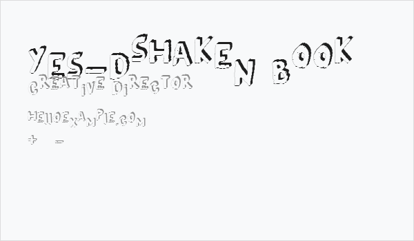 YES_3Dshaken Book Business Card