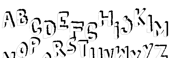 YES_3Dshaken Book Font LOWERCASE