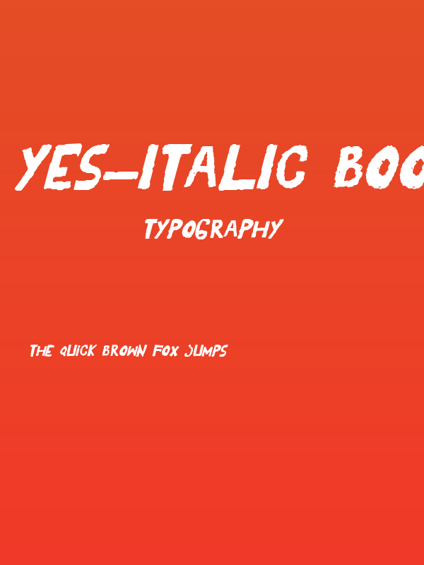 YES_italic Book Poster