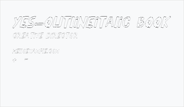 YES_outlineitalic Book Business Card