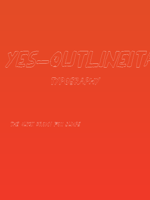 YES_outlineitalic Book Poster